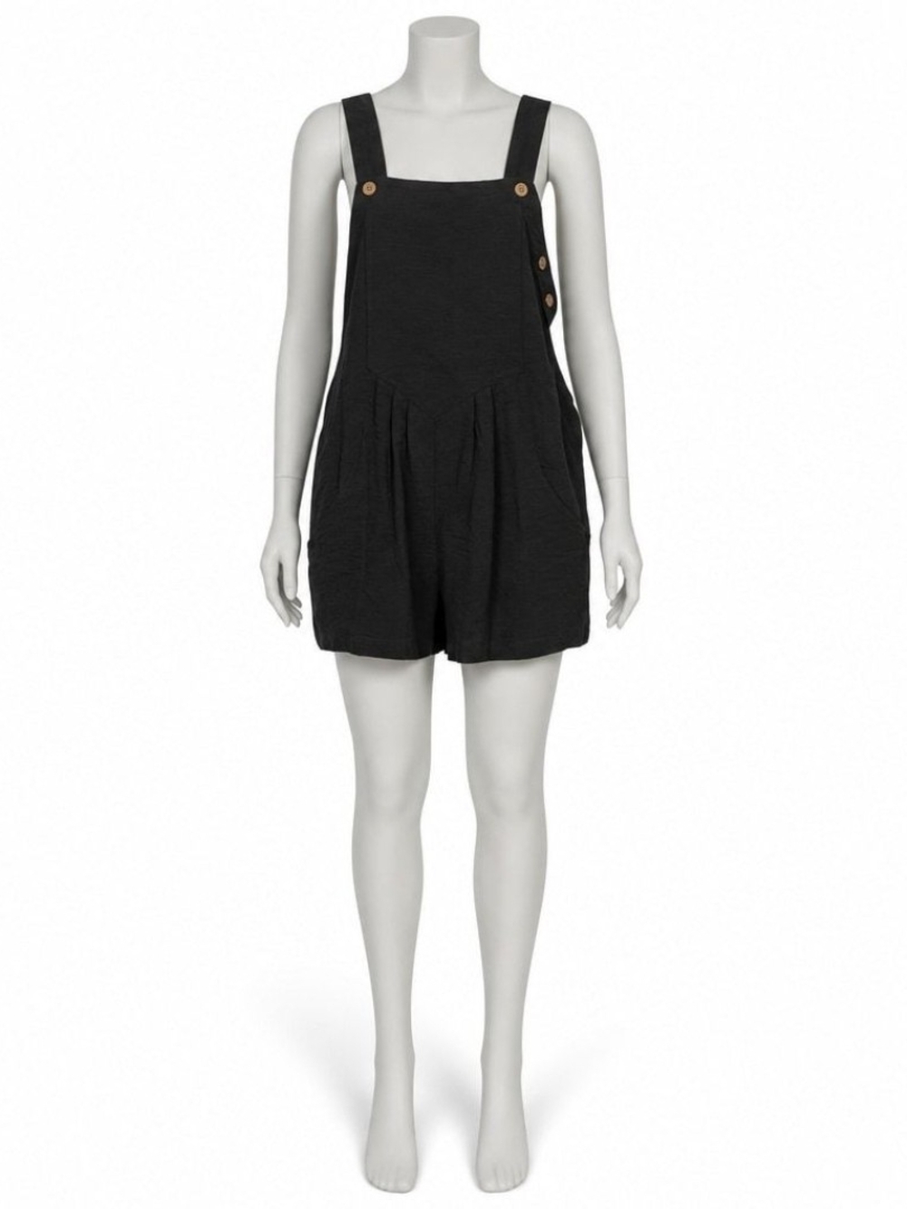 Black Romper Women's Short Overalls Romper